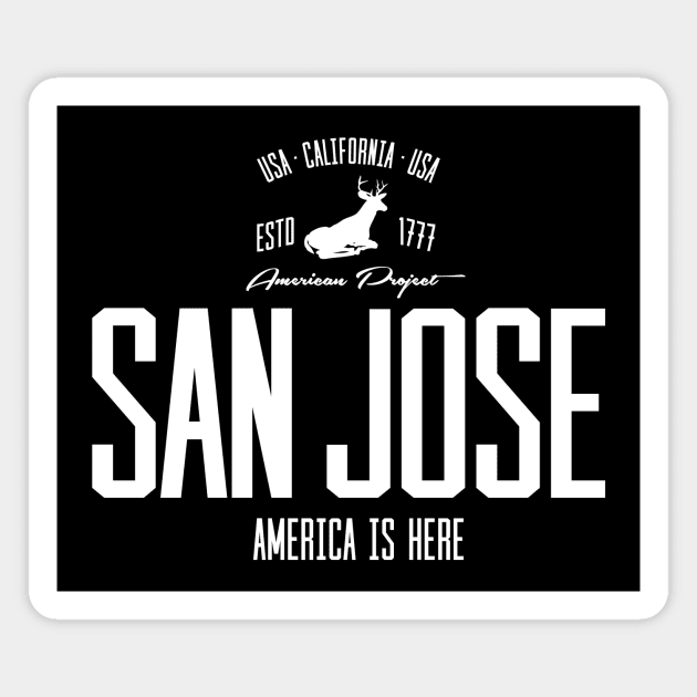 USA, America, San Jose, California Magnet by NEFT PROJECT